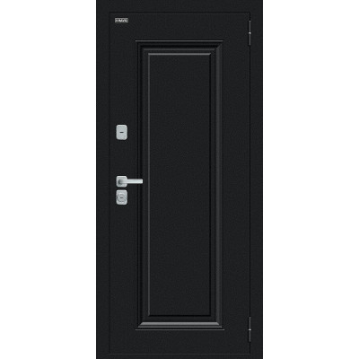 Входная дверь Thermo Флэш МФ/BChrome Букле черное/Wenge Melinga